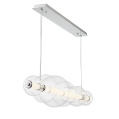 Lampa wyspowa Atomo - 7 źródeł światła - Polerowany chrom (QN-ATOMO-LP7-PC) - Quintiesse