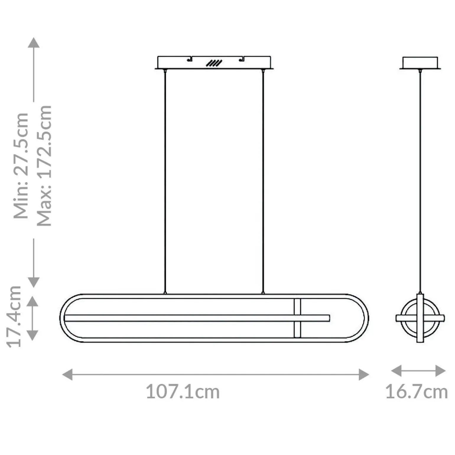 Lampa wyspowa Demark - Matowa czerń (QN-DEMARK-LP-BK) - Quintiesse