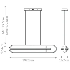 Lampa wyspowa Demark - Szczotkowane złoto (QN-DEMARK-LP-BG) - Quintiesse