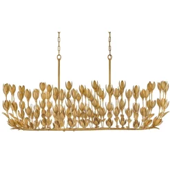 Lampa wyspowa Flora - 10 źródeł światła - Oksydowane złoto (QN-FLORA10-GD) - Quintiesse