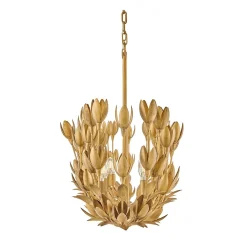 Lampa wyspowa Flora - 10 źródeł światła - Oksydowane złoto (QN-FLORA10-GD) - Quintiesse