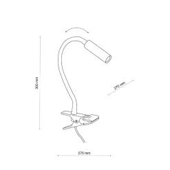 Lampa z klipsem LAGOS BLACK (16025) - TK Lighting