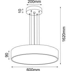 lampa zwieszana Kengo - 600 mm - biały - 5236 - Antigo (5236) - ANTIGO