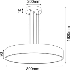 lampa zwieszana Kengo - 800 mm - biały - 5239 - Antigo (5239) - ANTIGO