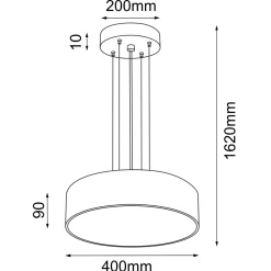 lampa zwieszana Kengo - 400 mm - biały - 5233 - Antigo (5233) - ANTIGO