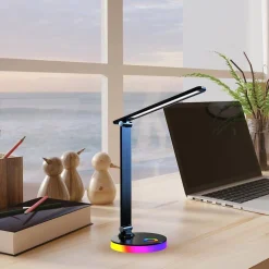 Lampka biurkowa Bruno Black 5W LED RGB (ML1628) - Milagro