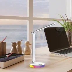 Lampka biurkowa Bruno White 5W LED RGB (ML1629) - Milagro