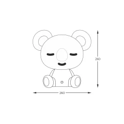 Lampka nocna KOALA szara (KDR-611-GR) - Zuma Line