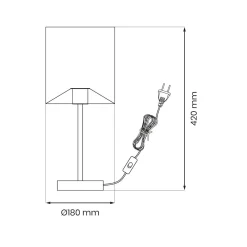 Lampka nocna MORGAN 1xE27 (ML1802) - Milagro