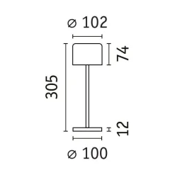 Lampka stołowa solarna ELSE LED DIM USB-C 3,7W 250lm 2700K IP44 czarny / aluminium (PL94878) - PAULMANN