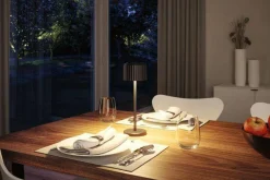 Lampka stołowa solarna ELSE LED DIM USB-C 3,7W 250lm 2700K IP44 czarny / aluminium (PL94878) - PAULMANN