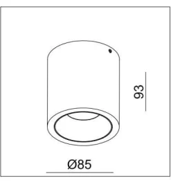 LED lampa COURSE R DIM 1*8,9W Black IP20 CRI80 3000K (03360B) - ZARlight