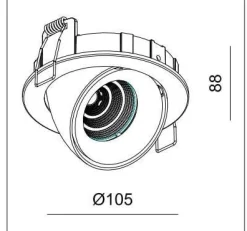 LED lampa HALO OK 1*8,9W White IP20 (03357W) - ZARlight