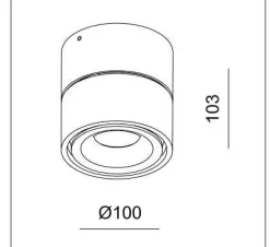 LED lampa UNIVERSAL G2-9W DIMWhite&Black IP20 CRI80 3000K (03335W/B) - ZARlight