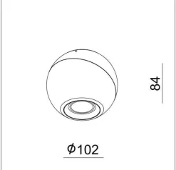 LED lampa URANUS-9W DIM White IP20 CRI80 3000K (03331W) - ZARlight
