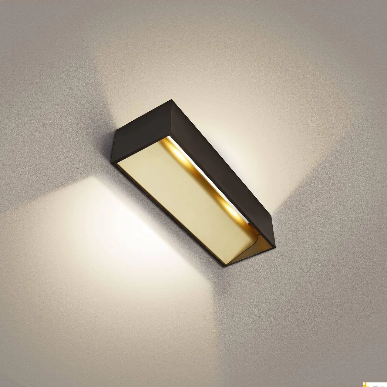 LOGS IN L lampa naścienna LED, wewnętrzna, kolor czarny/mosiądz, 3000K, funkcja ściemniania TRIAC (1002842) - SLV