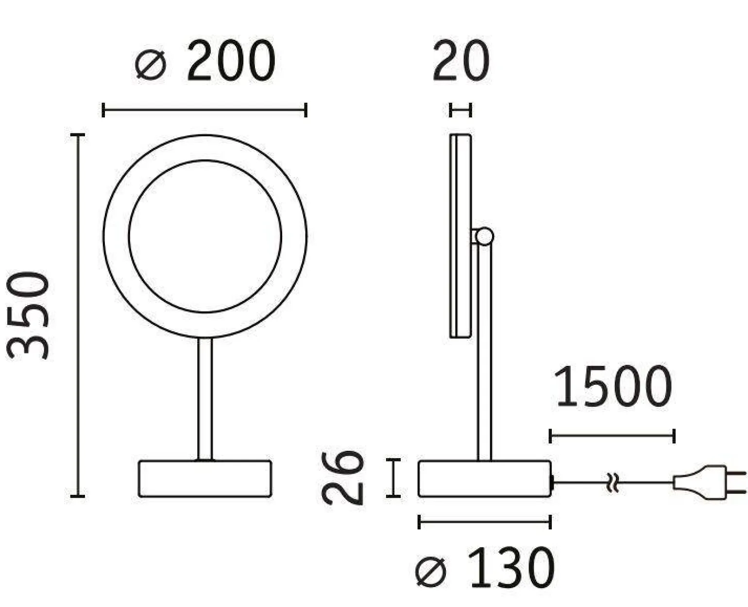 Lusterko kosmetyczne MASUA LED 4W 2700/4000/6500K +wyłącznik IP44 230V chrom / metal (PL71150) - PAULMANN