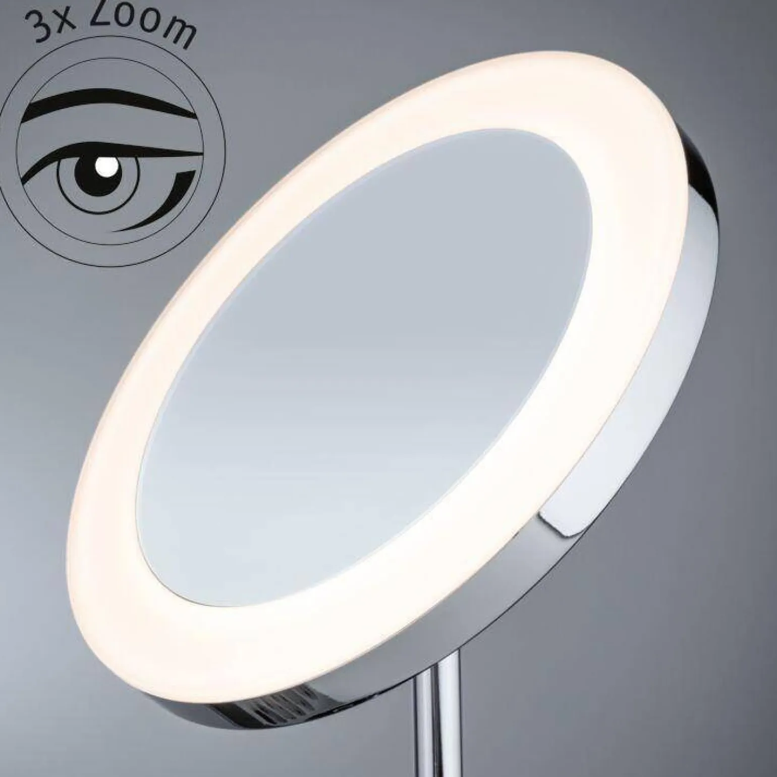 Lusterko kosmetyczne MASUA LED 4W 2700/4000/6500K +wyłącznik IP44 230V chrom / metal (PL71150) - PAULMANN