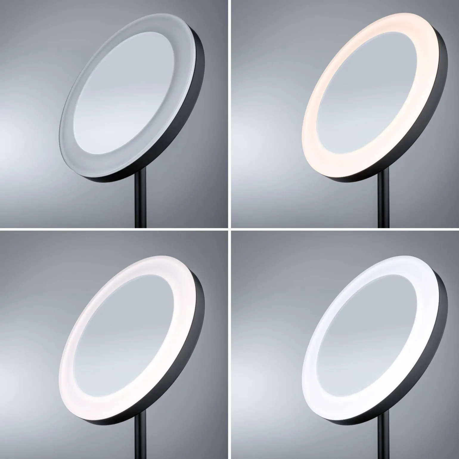 Lusterko kosmetyczne MASUA LED 4W 2700/4000/6500K +wyłącznik IP44 230V czarny matowy / metal (PL71151) - PAULMANN