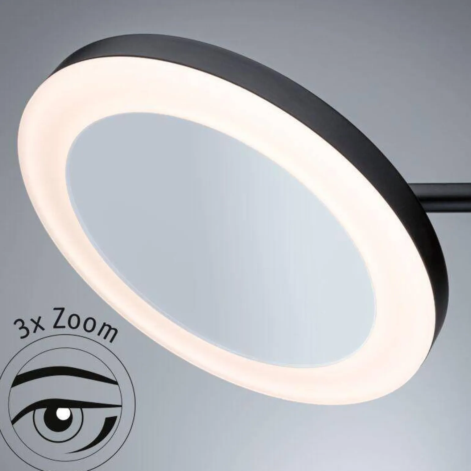 Lusterko kosmetyczne MASUA LED 4W 2700/4000/6500K +wyłącznik IP44 230V czarny matowy / metal (PL71149) - PAULMANN