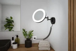 Lusterko kosmetyczne MASUA LED 4W 2700/4000/6500K +wyłącznik IP44 230V czarny matowy / metal (PL71149) - PAULMANN