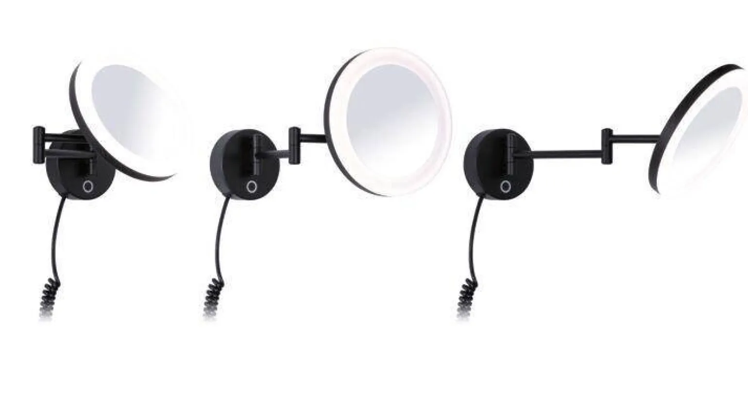 Lusterko kosmetyczne MASUA LED 4W 2700/4000/6500K +wyłącznik IP44 230V czarny matowy / metal (PL71149) - PAULMANN