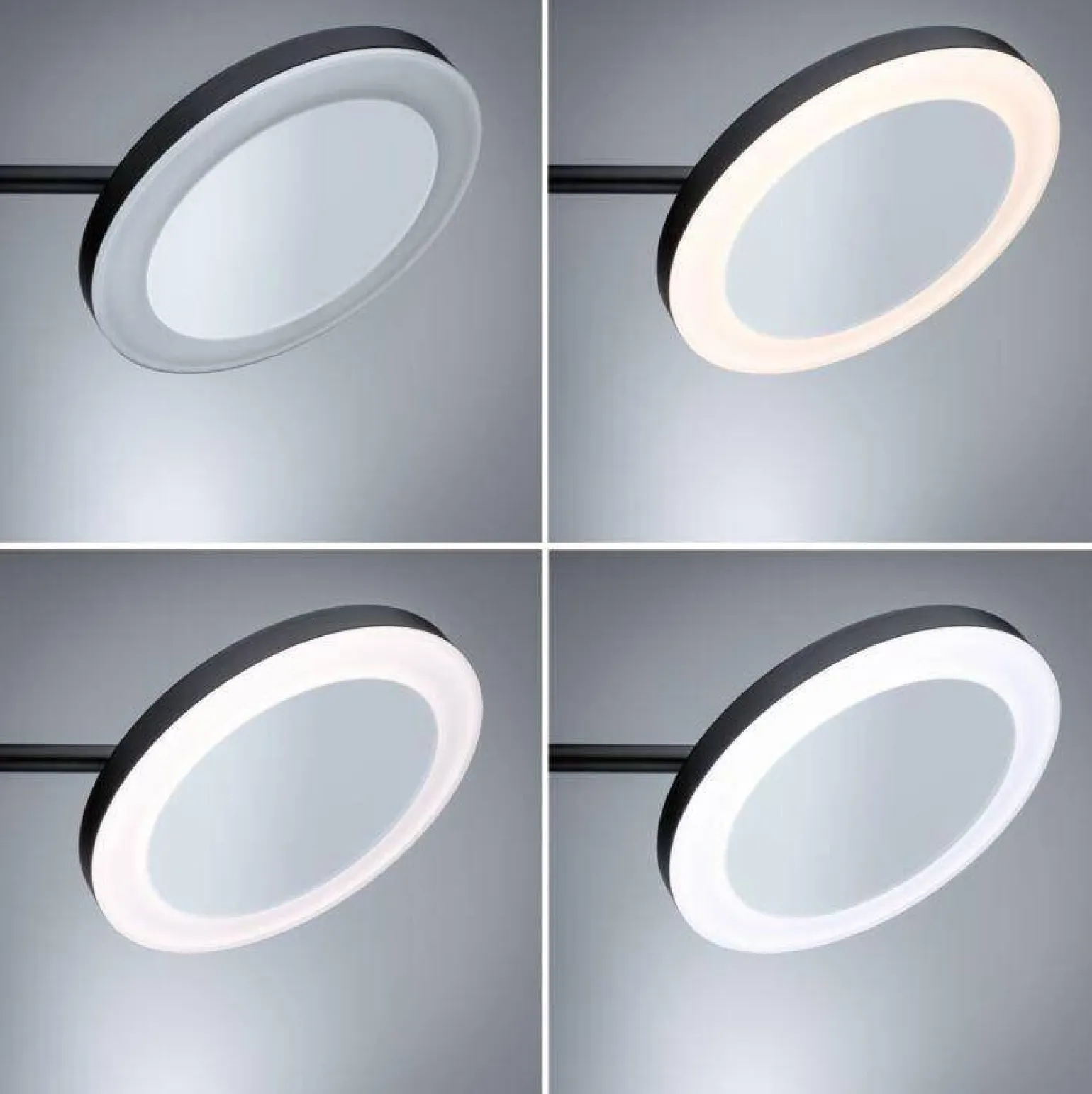 Lusterko kosmetyczne MASUA LED 4W 2700/4000/6500K +wyłącznik IP44 230V czarny matowy / metal (PL71149) - PAULMANN