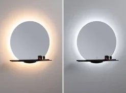 Lustro łazienkowe z półką MIRO LED DIM IP44 czarny Ø 50 (PL71091) - PAULMANN