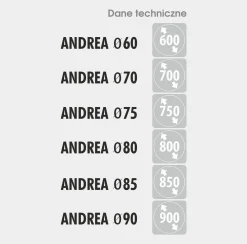 Lustro okrągłe ANDREA w ramie na skórzanym pasku - MCJ
