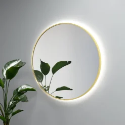 Lustro okrągłe RONDA PLUS w ramie z oświetleniem LED - MCJ