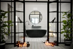 Lustro okrągłe RONDA w ramie - MCJ