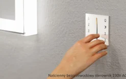 Lustro prostokątne ASTON PLUS w ramie z oświetleniem LED - MCJ