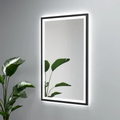 Lustro prostokątne ASTON PLUS w ramie z oświetleniem LED - MCJ