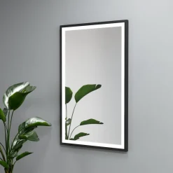 Lustro prostokątne ASTON w ramie z oświetleniem LED - MCJ