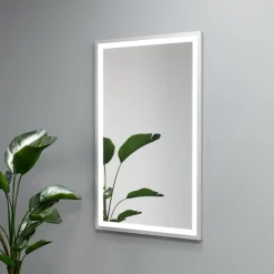 Lustro prostokątne ASTON w ramie z oświetleniem LED - MCJ