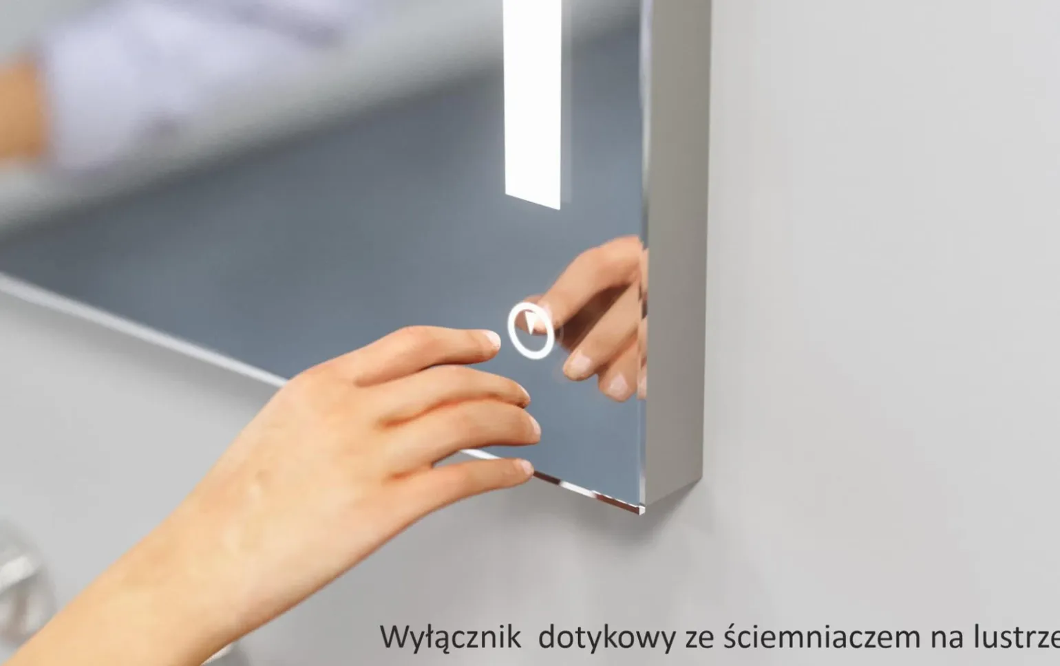 Lustro prostokątne ATLAS PLUS w ramie z oświetleniem LED - MCJ