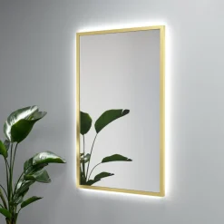 Lustro prostokątne ATLAS PLUS w ramie z oświetleniem LED - MCJ