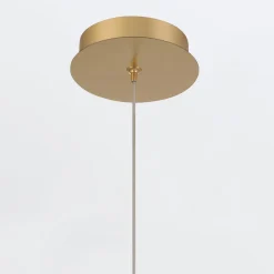 Mała lampa wisząca Palmas - 2 źródła światła - Szczotkowane złoto (QN-PALMAS-2MP-BG) - Quintiesse