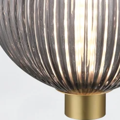 Mała lampa wisząca Palmas - 1 źródło światła - Szczotkowane złoto (QN-PALMAS-1MP-BG) - Quintiesse