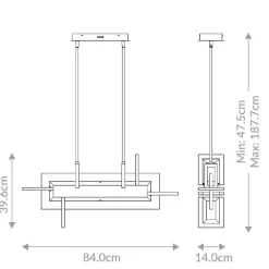 Mała lampa wyspowa Inizio - Matowa czerń (QN-INIZIO-LP-S-BK) - Quintiesse