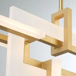 Mała lampa wyspowa Inizio - Szczotkowane złoto (QN-INIZIO-LP-S-BG) - Quintiesse