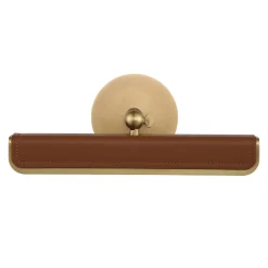 Mała obrazówka LED Valise Picture - Vintage mosiądz, skóra koniakowa (QN-VALISE-PL-S-VBS-CL) - Quintiesse