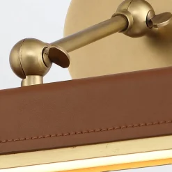 Mała obrazówka LED Valise Picture - Vintage mosiądz, skóra koniakowa (QN-VALISE-PL-S-VBS-CL) - Quintiesse