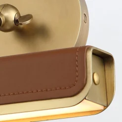 Mała obrazówka LED Valise Picture - Vintage mosiądz, skóra koniakowa (QN-VALISE-PL-S-VBS-CL) - Quintiesse