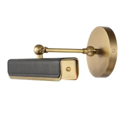 Mała obrazówka LED Valise Picture - Vintage mosiądz, skóra smokingowa (QN-VALISE-PL-S-VBS-TL) - Quintiesse