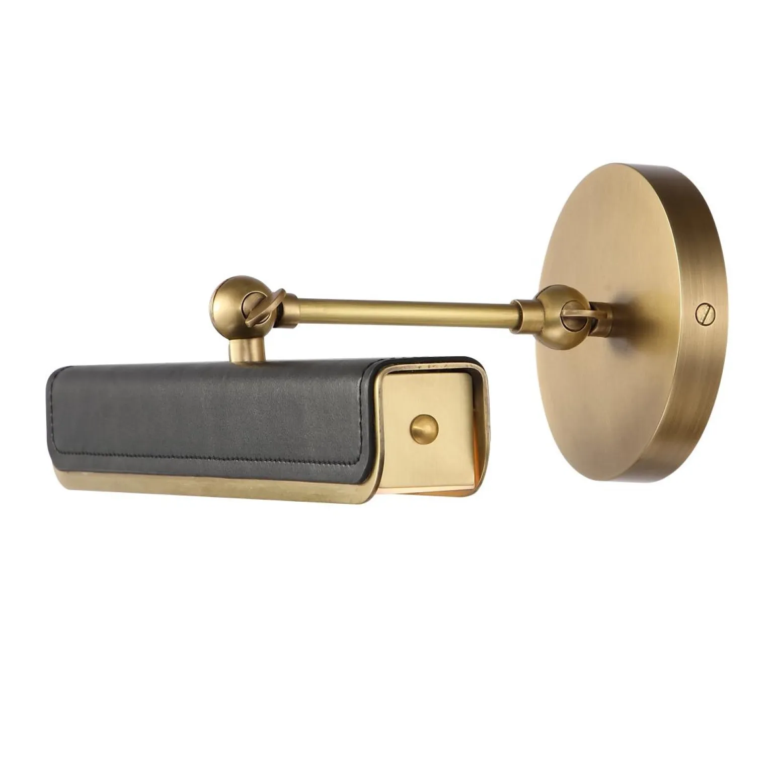 Mała obrazówka LED Valise Picture - Vintage mosiądz, skóra smokingowa (QN-VALISE-PL-S-VBS-TL) - Quintiesse