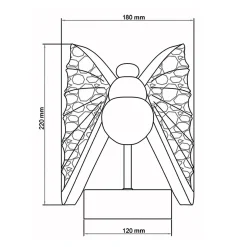 Mariposa kinkiet chrom (LP-1715/1W CH) - Light Prestige