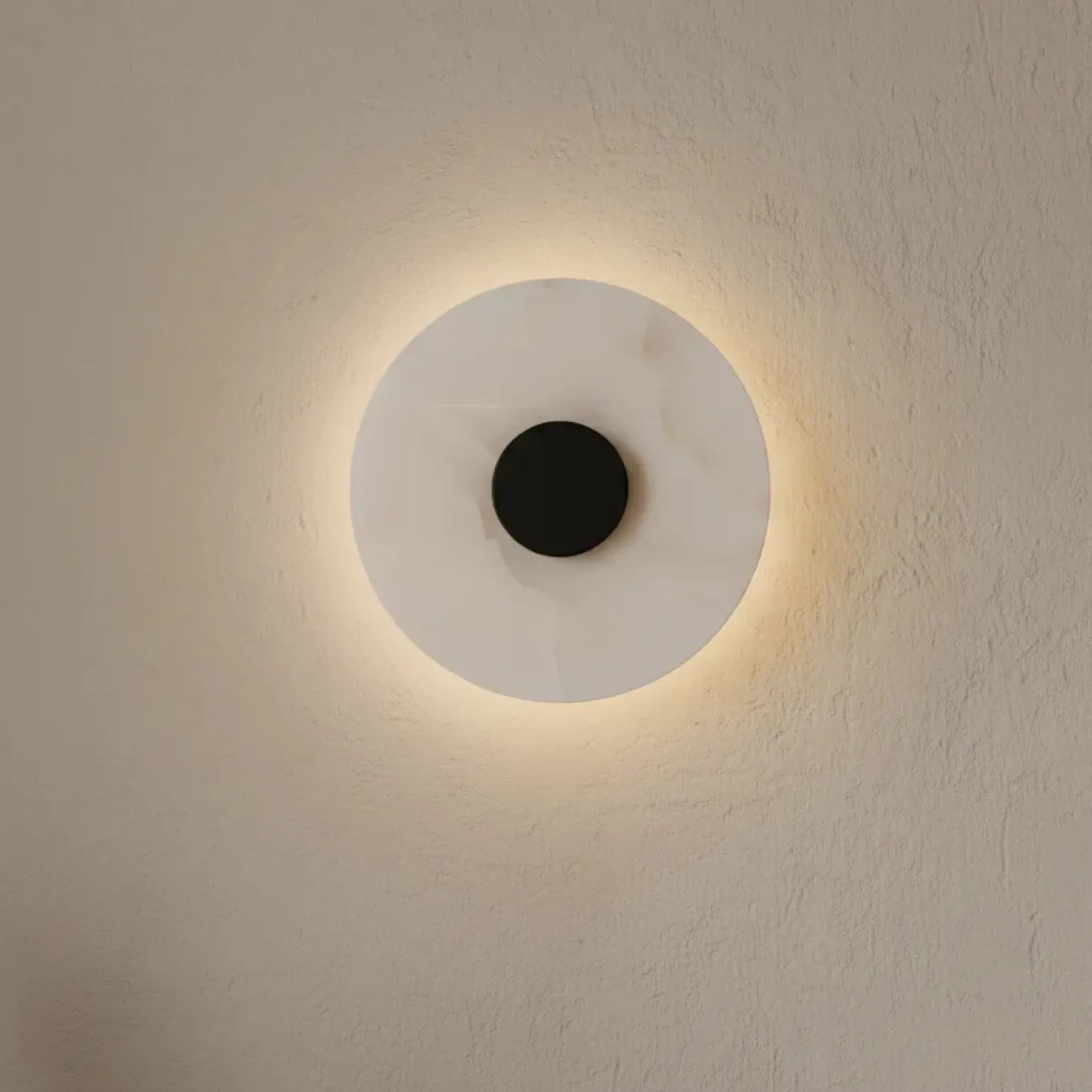 Marmurowy kinkiet Dalinia 1xLED czarny (WL0114-BK) - Yaskr