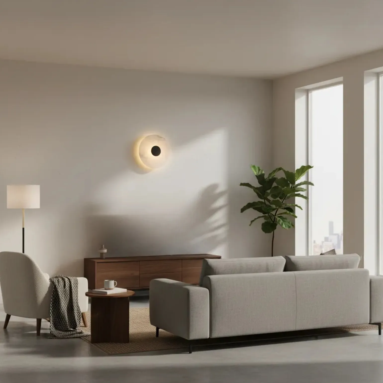 Marmurowy kinkiet Dalinia 1xLED czarny (WL0114-BK) - Yaskr