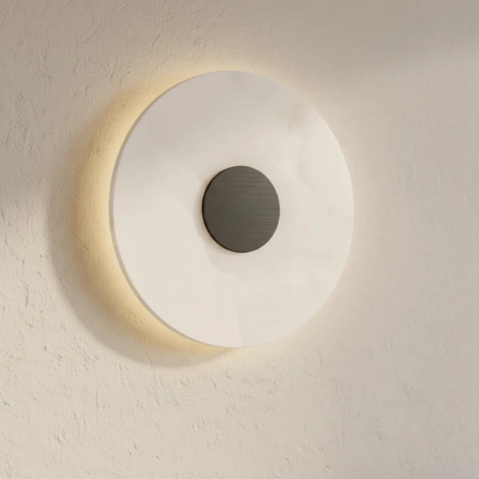 Marmurowy kinkiet Dalinia 1xLED czarny (WL0114-BK) - Yaskr